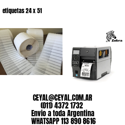 etiquetas 24 x 51