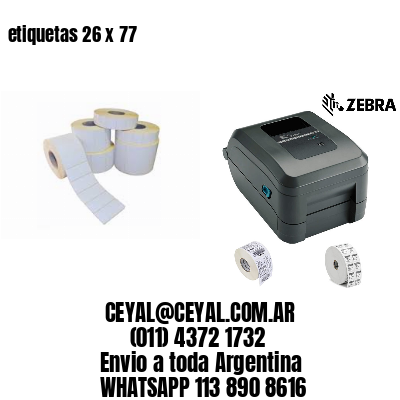 etiquetas 26 x 77