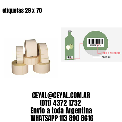 etiquetas 29 x 70