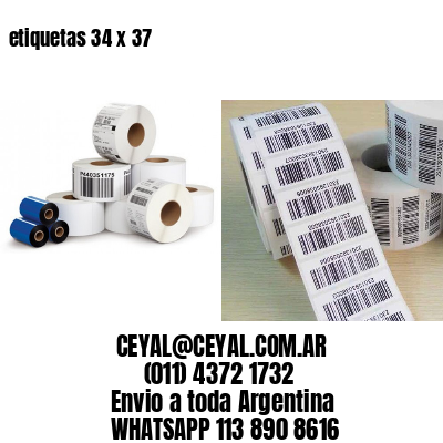 etiquetas 34 x 37