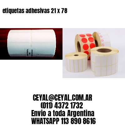 etiquetas adhesivas 21 x 78