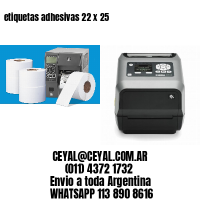 etiquetas adhesivas 22 x 25