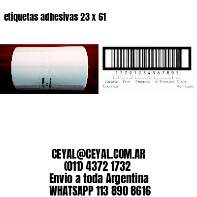 etiquetas adhesivas 23 x 61