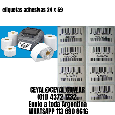 etiquetas adhesivas 24 x 59