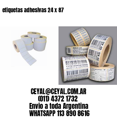 etiquetas adhesivas 24 x 87