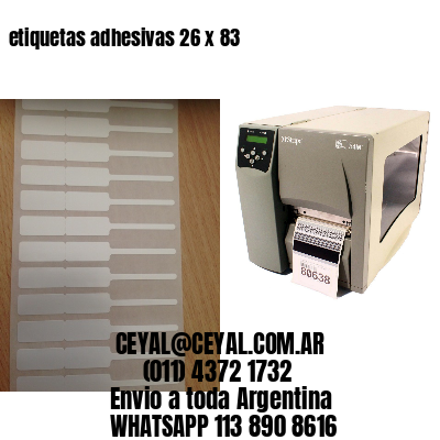 etiquetas adhesivas 26 x 83