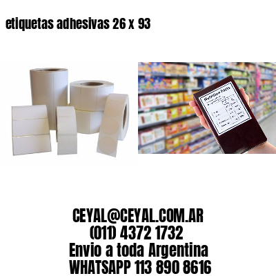 etiquetas adhesivas 26 x 93