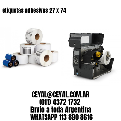etiquetas adhesivas 27 x 74