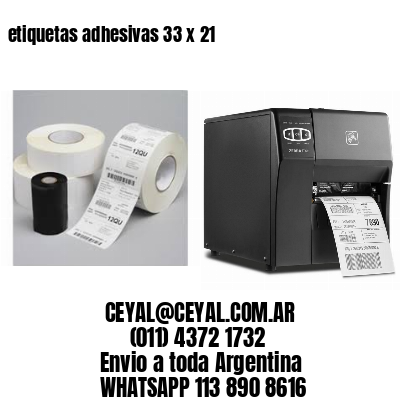 etiquetas adhesivas 33 x 21