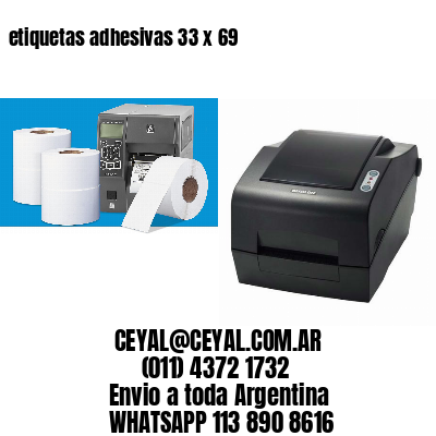 etiquetas adhesivas 33 x 69