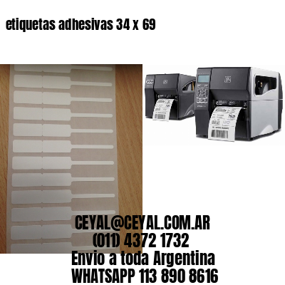 etiquetas adhesivas 34 x 69