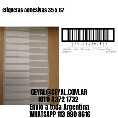 etiquetas adhesivas 35 x 67