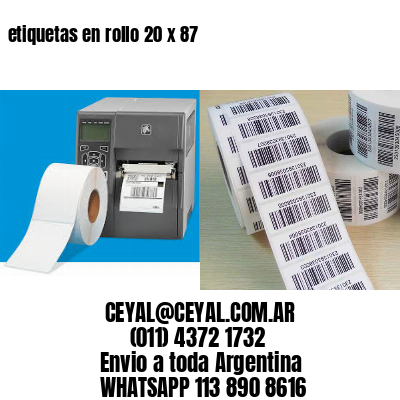 etiquetas en rollo 20 x 87