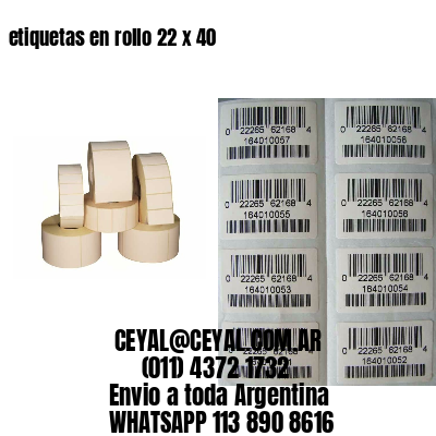 etiquetas en rollo 22 x 40