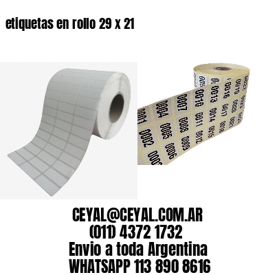 etiquetas en rollo 29 x 21