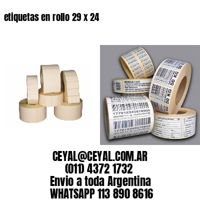 etiquetas en rollo 29 x 24