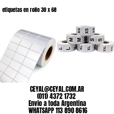 etiquetas en rollo 30 x 68
