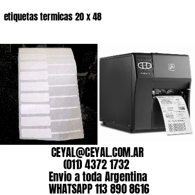 etiquetas termicas 20 x 48
