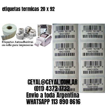 etiquetas termicas 20 x 92