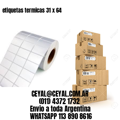 etiquetas termicas 31 x 64