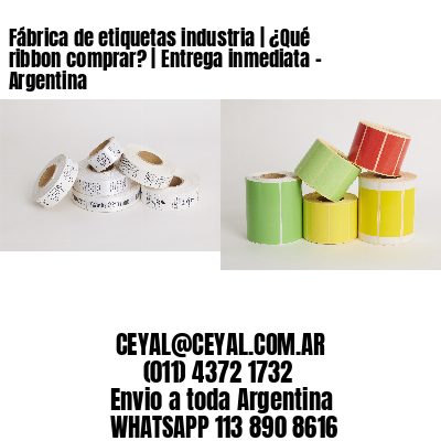 Fábrica de etiquetas industria | ¿Qué ribbon comprar? | Entrega inmediata - Argentina 