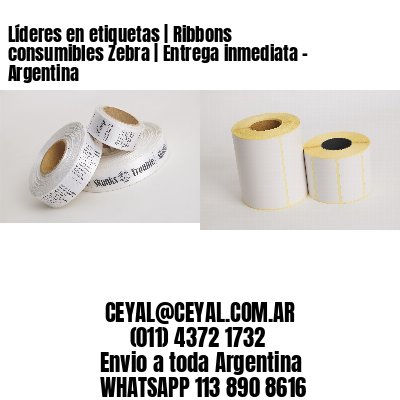 Líderes en etiquetas | Ribbons consumibles Zebra | Entrega inmediata - Argentina 