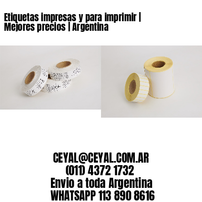 Etiquetas impresas y para imprimir | Mejores precios | Argentina