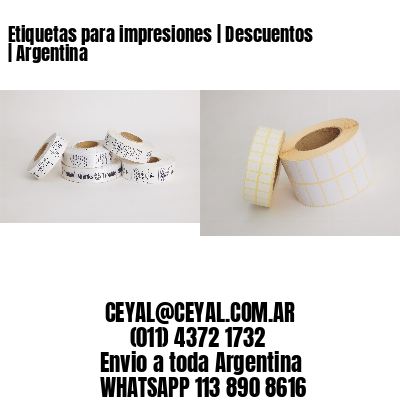 Etiquetas para impresiones | Descuentos | Argentina