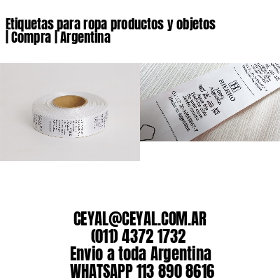 Etiquetas para ropa productos y objetos | Compra | Argentina