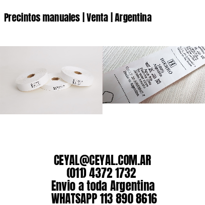 Precintos manuales | Venta | Argentina