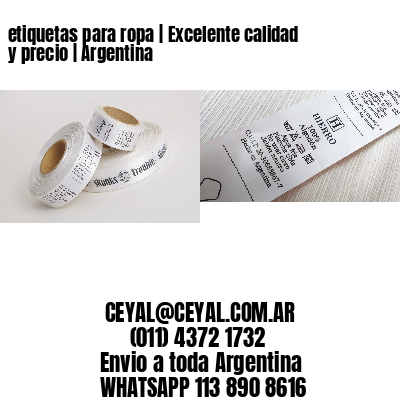 etiquetas para ropa | Excelente calidad y precio | Argentina