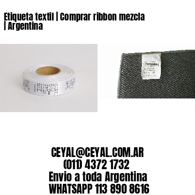 Etiqueta textil | Comprar ribbon mezcla | Argentina