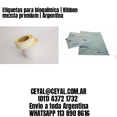 Etiquetas para bioquímica | Ribbon mezcla premium | Argentina