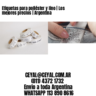 Etiquetas para poliéster y lino | Los mejores precios | Argentina