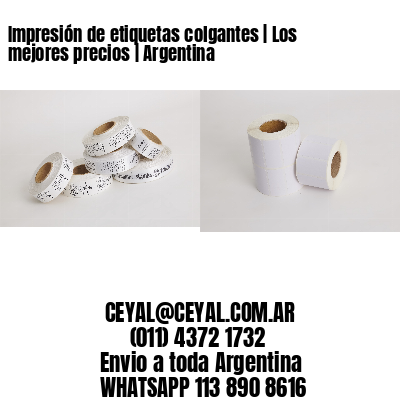 Impresión de etiquetas colgantes | Los mejores precios | Argentina