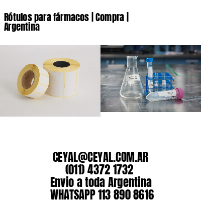 Rótulos para fármacos | Compra | Argentina