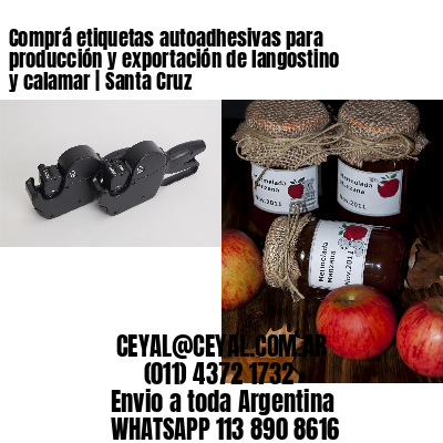Comprá etiquetas autoadhesivas para producción y exportación de langostino y calamar | Santa Cruz