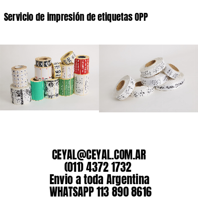 Servicio de impresión de etiquetas OPP