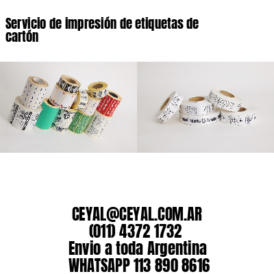 Servicio de impresión de etiquetas de cartón