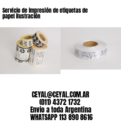 Servicio de impresión de etiquetas de papel ilustración