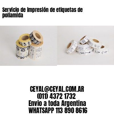 Servicio de impresión de etiquetas de poliamida