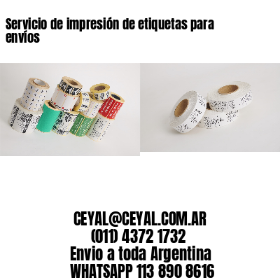 Servicio de impresión de etiquetas para envíos