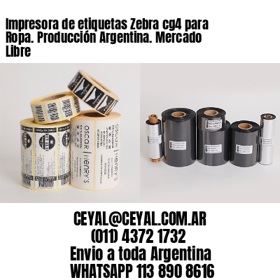 Impresora de etiquetas Zebra cg4 para Ropa. Producción Argentina. Mercado Libre