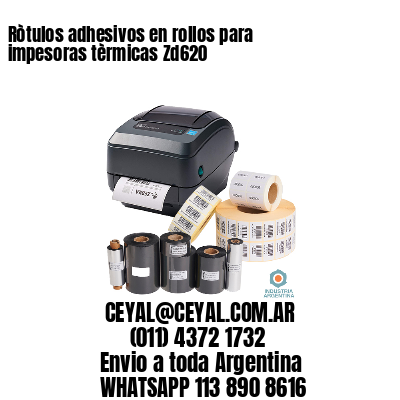 Ròtulos adhesivos en rollos para impesoras tèrmicas Zd620