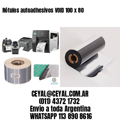 Rótulos autoadhesivos VOID 100 x 80