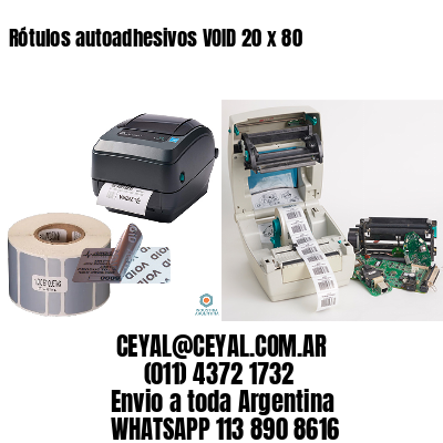 Rótulos autoadhesivos VOID 20 x 80