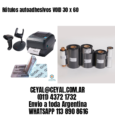Rótulos autoadhesivos VOID 30 x 60