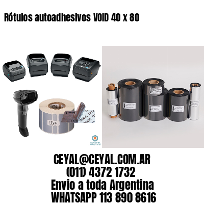 Rótulos autoadhesivos VOID 40 x 80