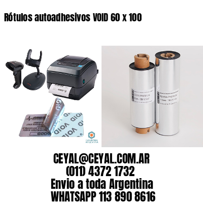 Rótulos autoadhesivos VOID 60 x 100