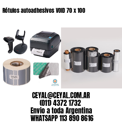 Rótulos autoadhesivos VOID 70 x 100